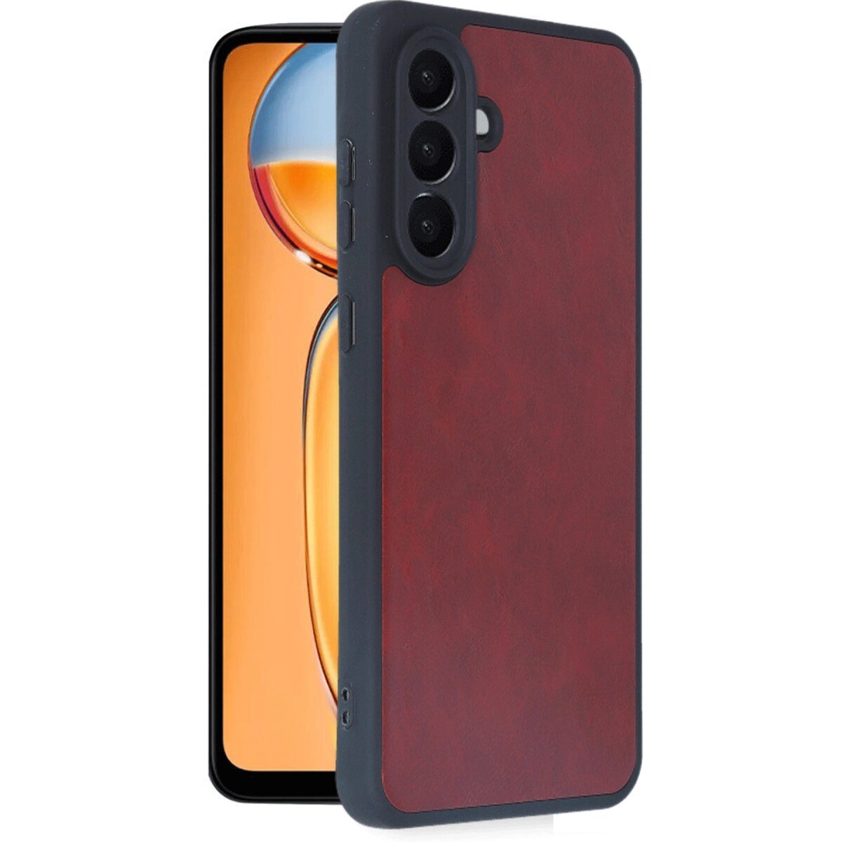 Samsung Galaxy A36 Kılıf Aras Deri Kapak - Bordo Samsung Galaxy A36 Kılıf Aras Deri Kapak - Bordo