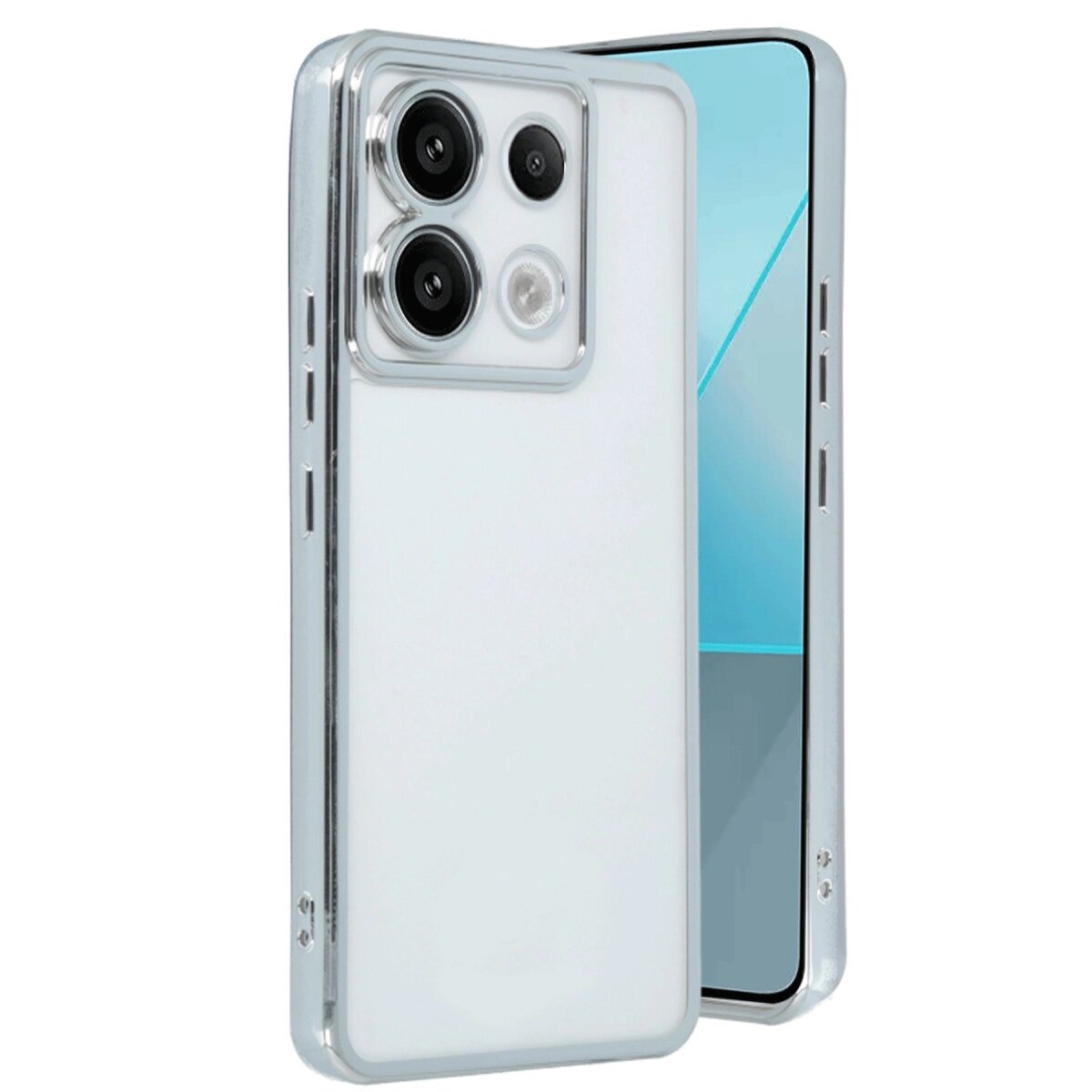 Xiaomi Redmi Note 13 Pro 5g Kılıf Razer Lensli Silikon - Gümüş Xiaomi Redmi Note 13 Pro 5g Kılıf Razer Lensli Silikon - Gümüş
