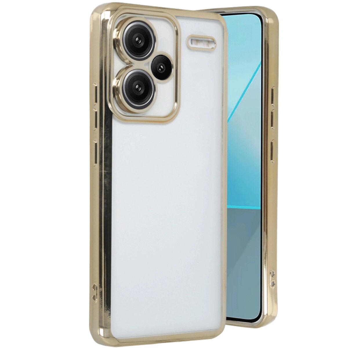 Xiaomi Redmi Note 13 Pro Plus Kılıf Razer Lensli Silikon - Gold Xiaomi Redmi Note 13 Pro Plus Kılıf Razer Lensli Silikon - Gold