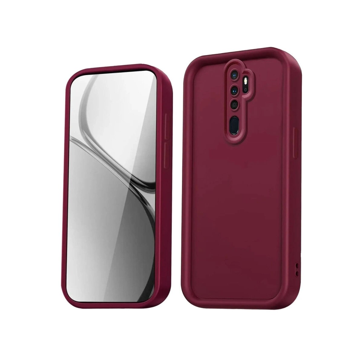 Xiaomi Redmi Note 8 Pro Kılıf Viera Silikon - Bordo Xiaomi Redmi Note 8 Pro Kılıf Viera Silikon - Bordo