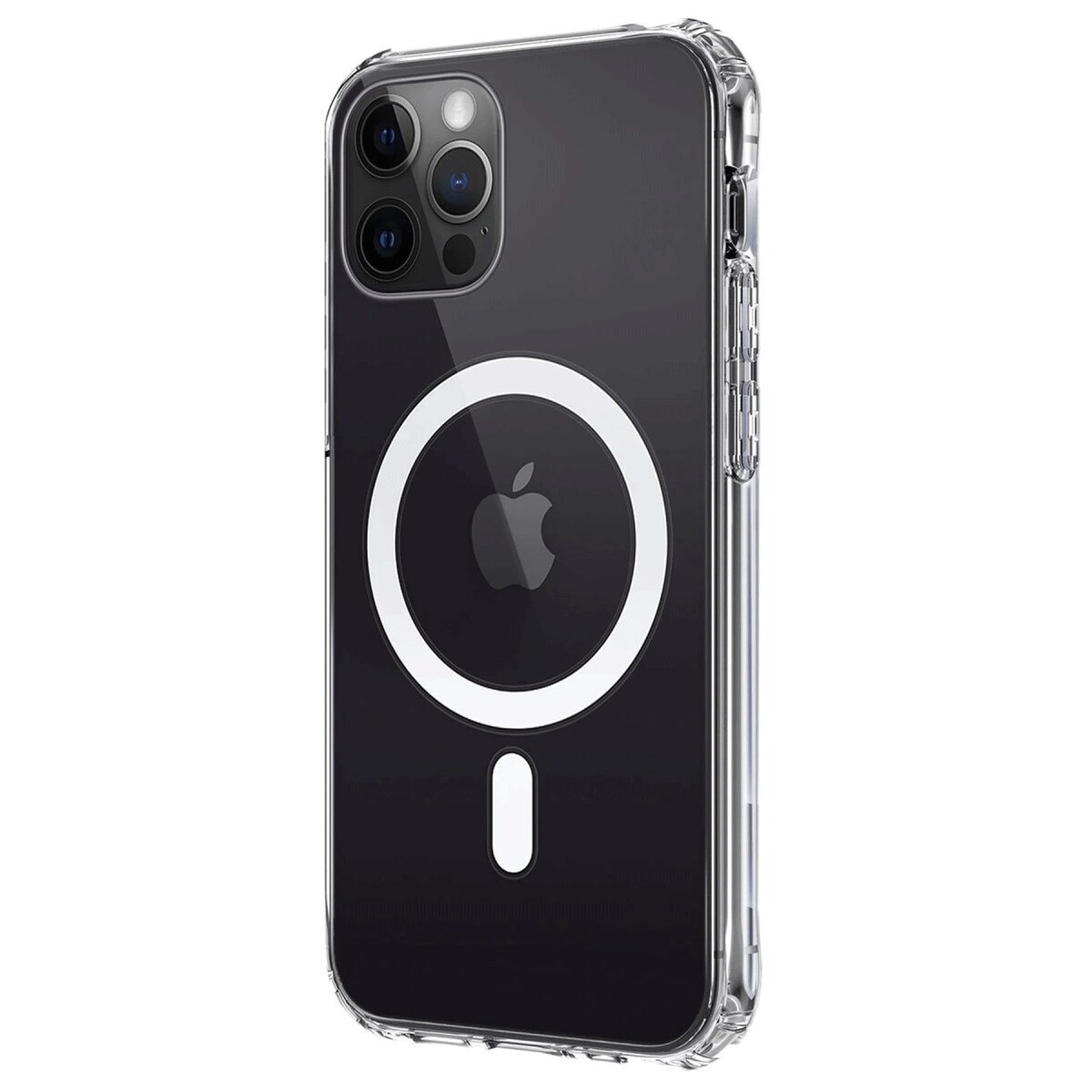 Apple İphone 12 Kılıf Magneticsafe Şeffaf Silikon - Şeffaf