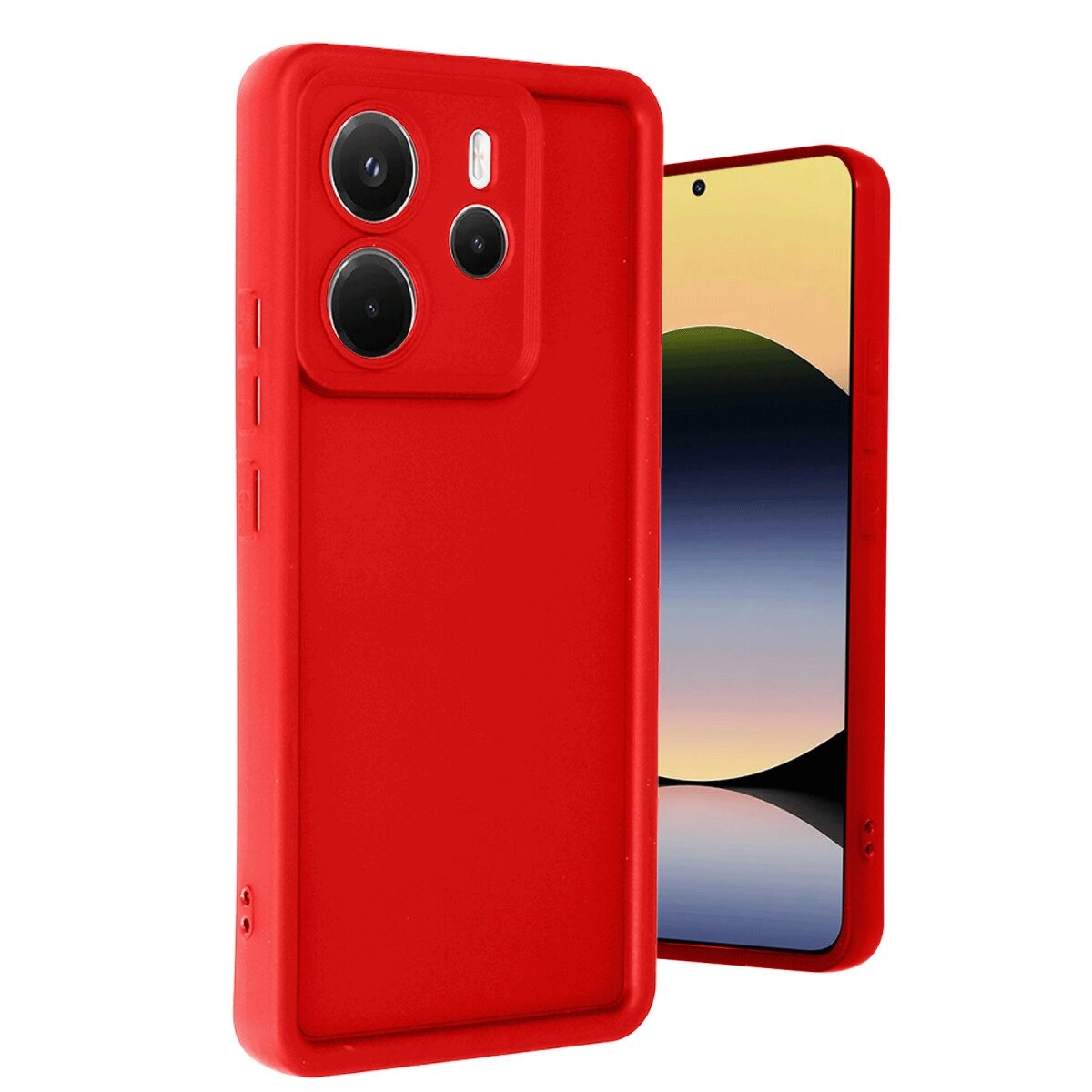 Xiaomi Redmi Note 14 4g Kılıf Viera Silikon - Kırmızı
