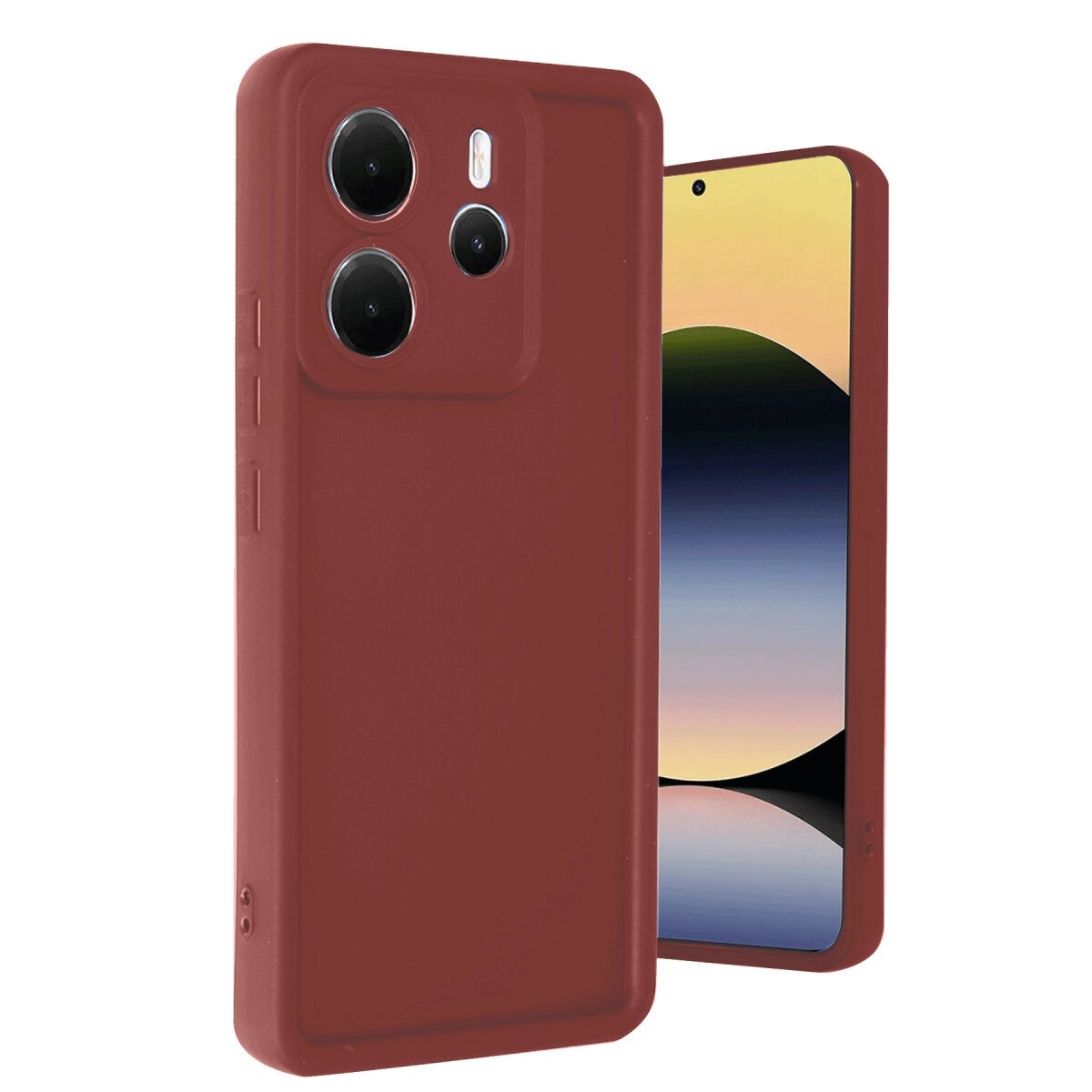 Xiaomi Redmi Note 14 4g Kılıf Viera Silikon - Bordo Xiaomi Redmi Note 14 4g Kılıf Viera Silikon - Bordo