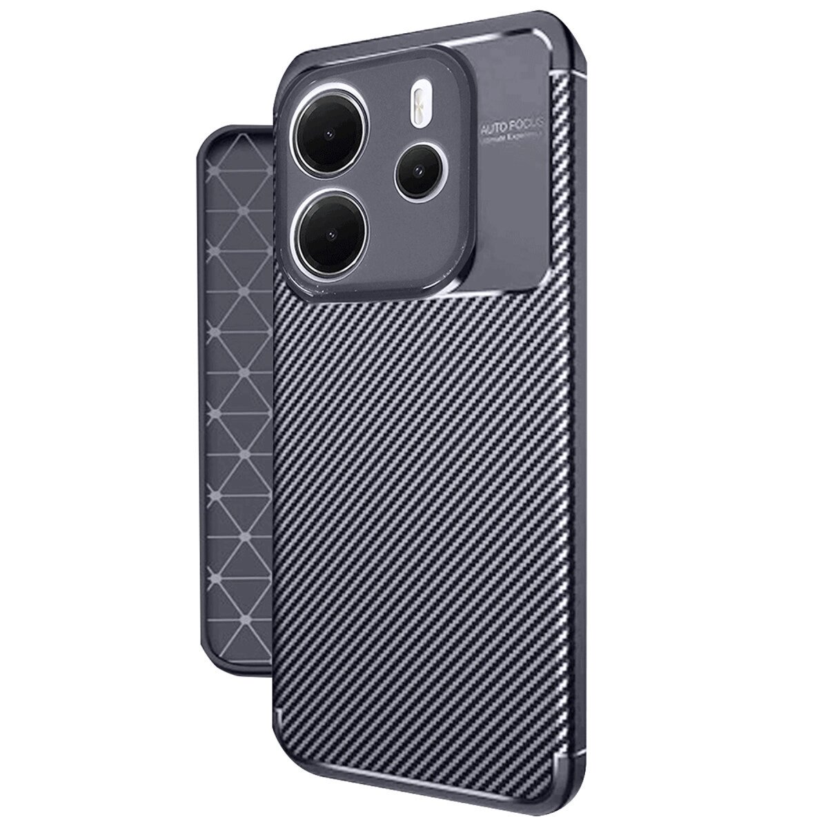 Xiaomi Redmi Note 14 4g Kılıf Auto Focus Karbon Kapak - Lacivert Xiaomi Redmi Note 14 4g Kılıf Auto Focus Karbon Kapak - Lacivert