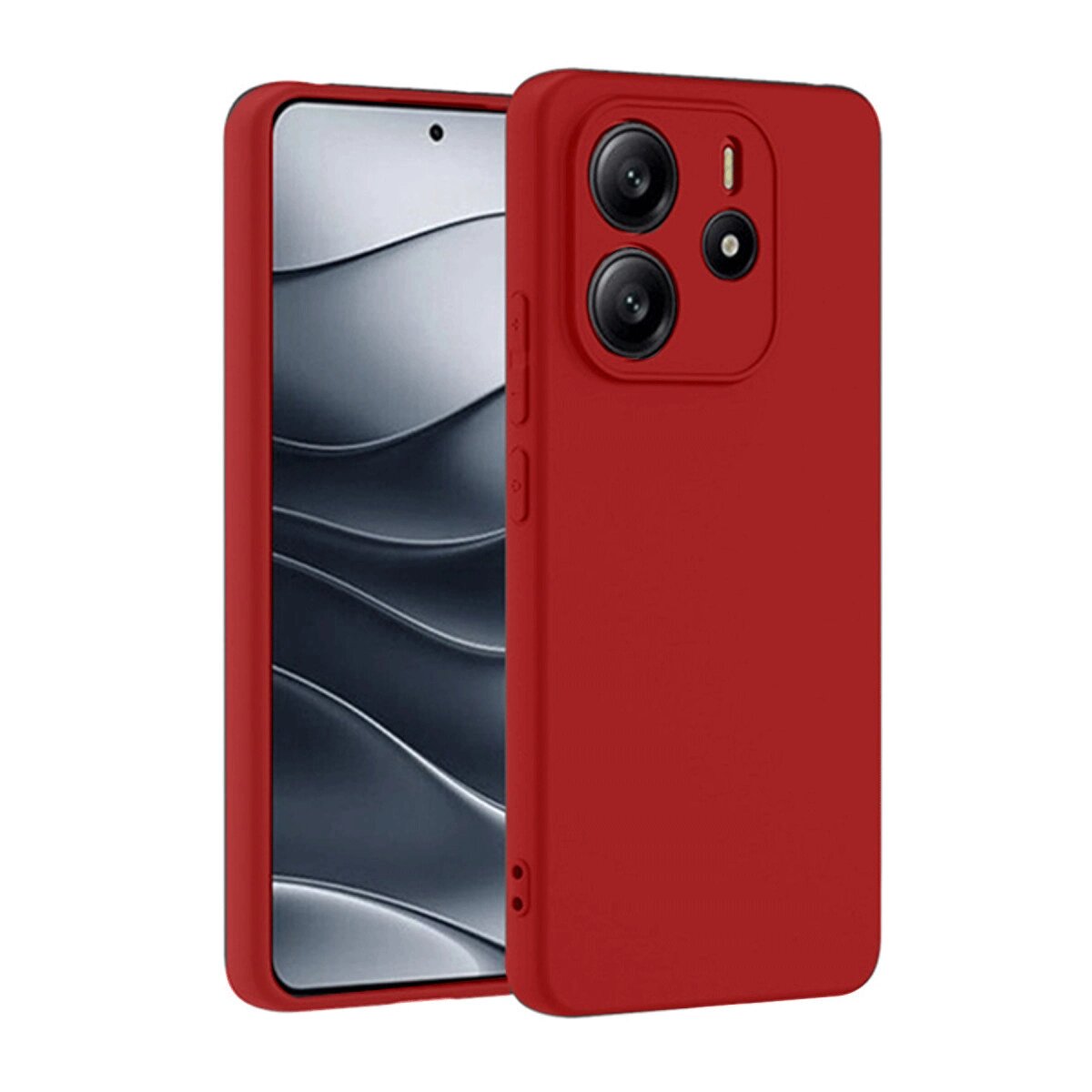 Xiaomi Redmi Note 14 4g Kılıf First Silikon - Kırmızı Xiaomi Redmi Note 14 4g Kılıf First Silikon - Kırmızı