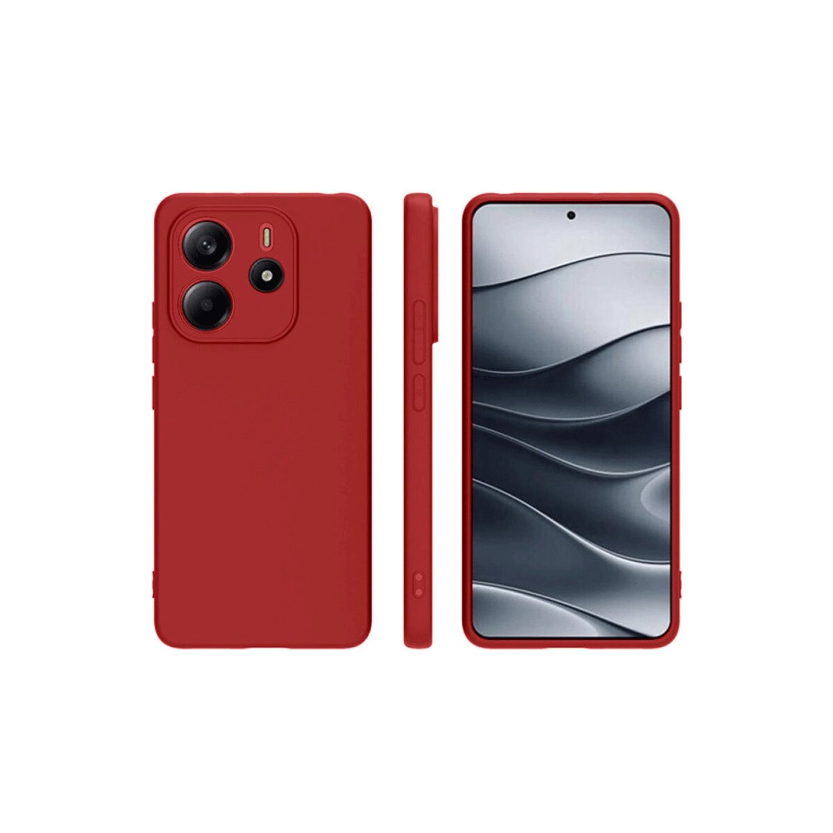 Xiaomi Redmi Note 14 4g Kılıf First Silikon - Kırmızı Xiaomi Redmi Note 14 4g Kılıf First Silikon - Kırmızı