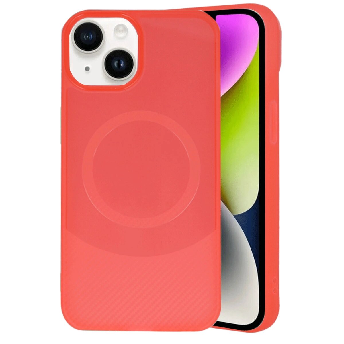 Apple İphone 14 Kılıf Maya Karbon Kapak - Kırmızı Apple İphone 14 Kılıf Maya Karbon Kapak - Kırmızı