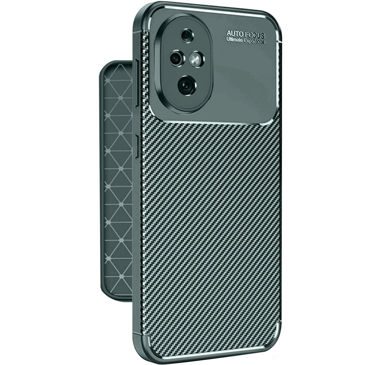 Honor 200 Kılıf Auto Focus Karbon Kapak - Koyu Yeşil