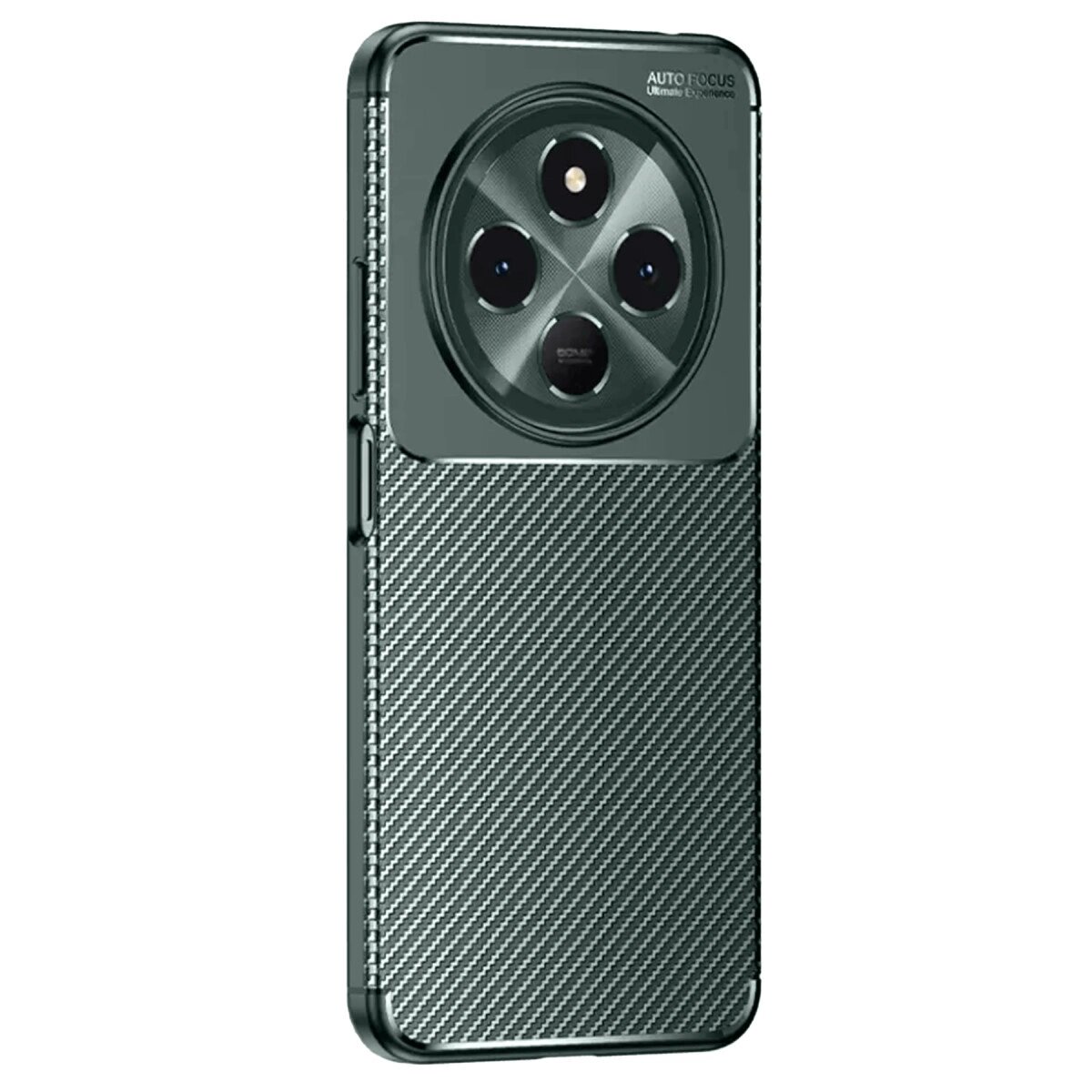 Tecno Spark 30c Kılıf Auto Focus Karbon Kapak - Koyu Yeşil Tecno Spark 30c Kılıf Auto Focus Karbon Kapak - Koyu Yeşil