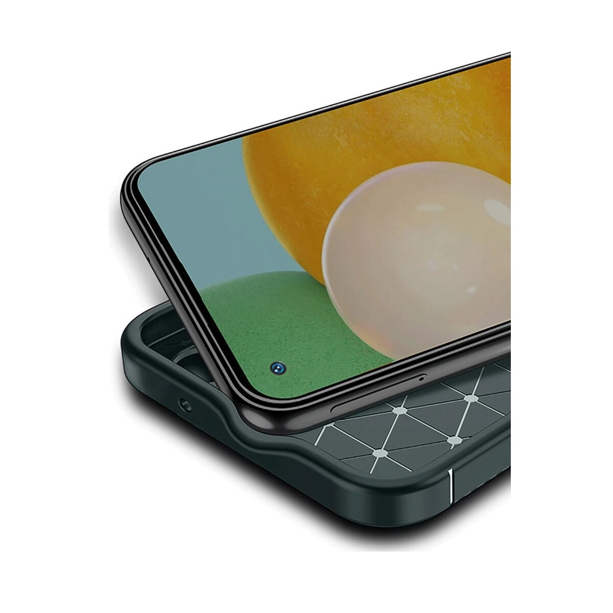 Tecno Spark 30 Pro Kılıf Auto Focus Karbon Kapak - Koyu Yeşil Tecno Spark 30 Pro Kılıf Auto Focus Karbon Kapak - Koyu Yeşil