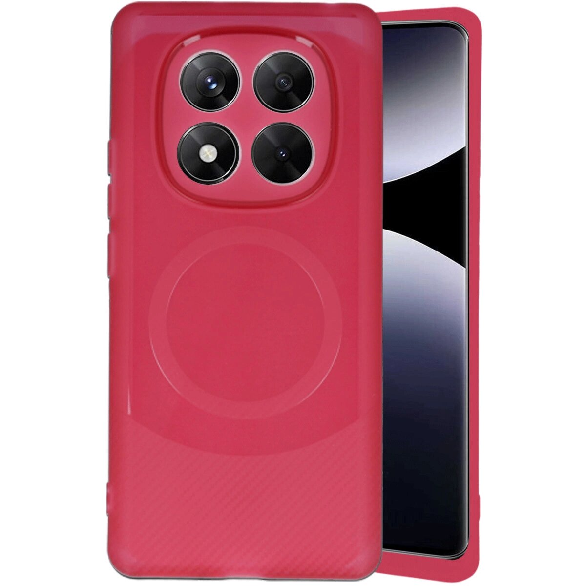 Xiaomi Redmi Note 14 Pro 5g Kılıf Maya Karbon Kapak - Bordo Xiaomi Redmi Note 14 Pro 5g Kılıf Maya Karbon Kapak - Bordo