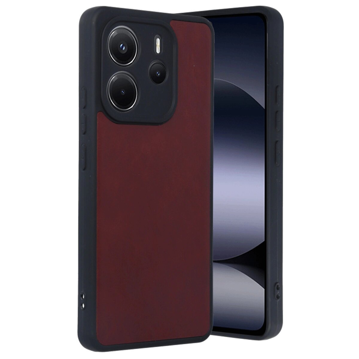 Xiaomi Redmi Note 14 4g Kılıf Aras Deri Kapak - Bordo Xiaomi Redmi Note 14 4g Kılıf Aras Deri Kapak - Bordo