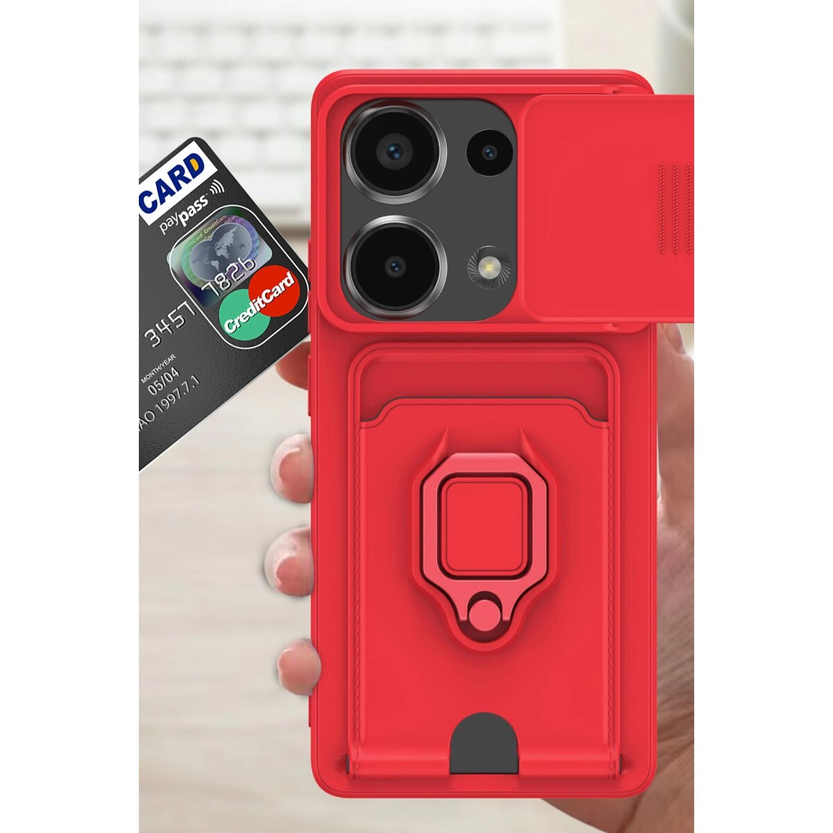 Xiaomi Redmi Note 13 Pro 4g Kılıf Zuma Kartvizitli Yüzüklü Silikon - Siyah Xiaomi Redmi Note 13 Pro 4g Kılıf Zuma Kartvizitli Yüzüklü Silikon - Siyah