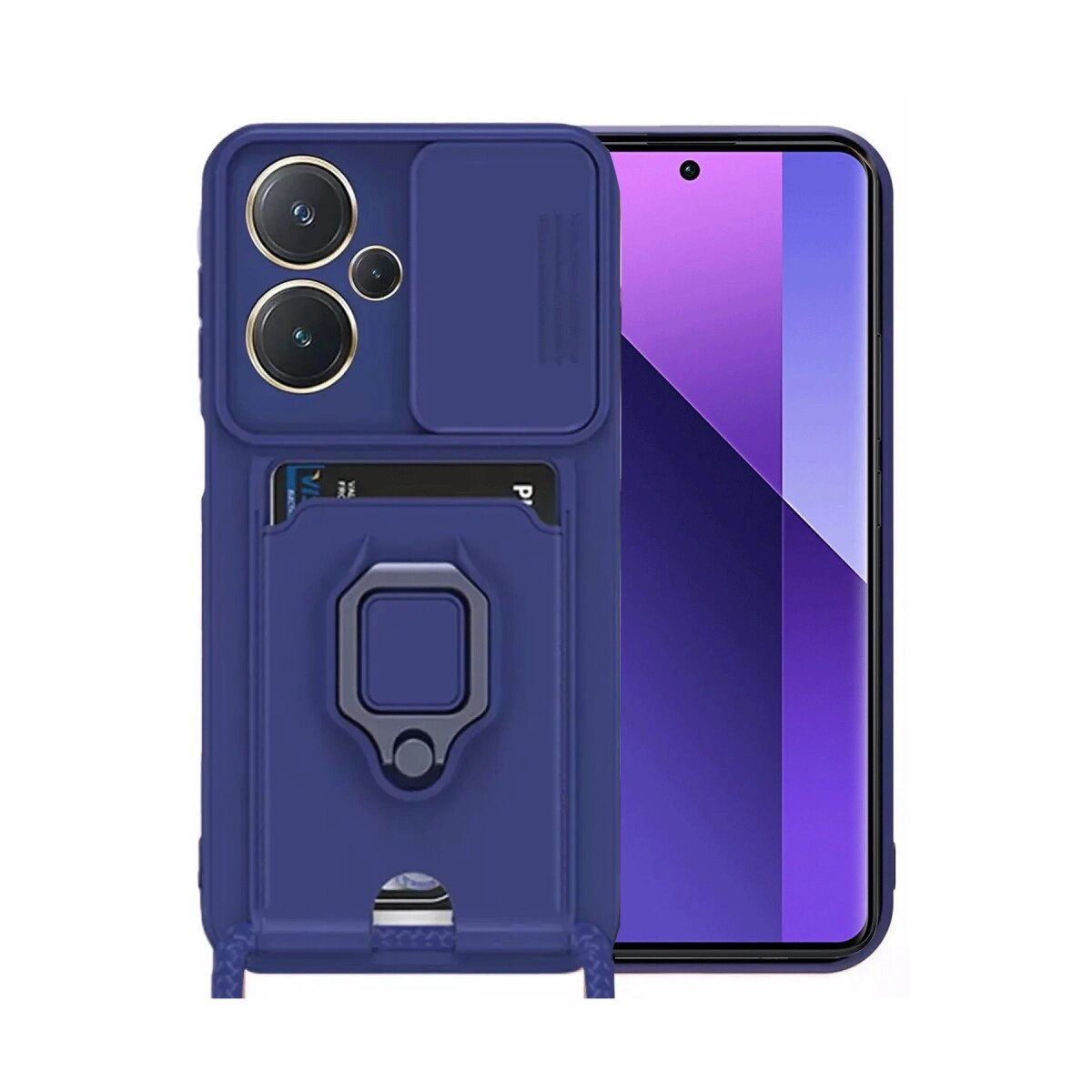 Xiaomi Redmi Note 13 Pro Plus Kılıf Zuma Kartvizitli Yüzüklü Silikon - Lacivert Xiaomi Redmi Note 13 Pro Plus Kılıf Zuma Kartvizitli Yüzüklü Silikon - Lacivert