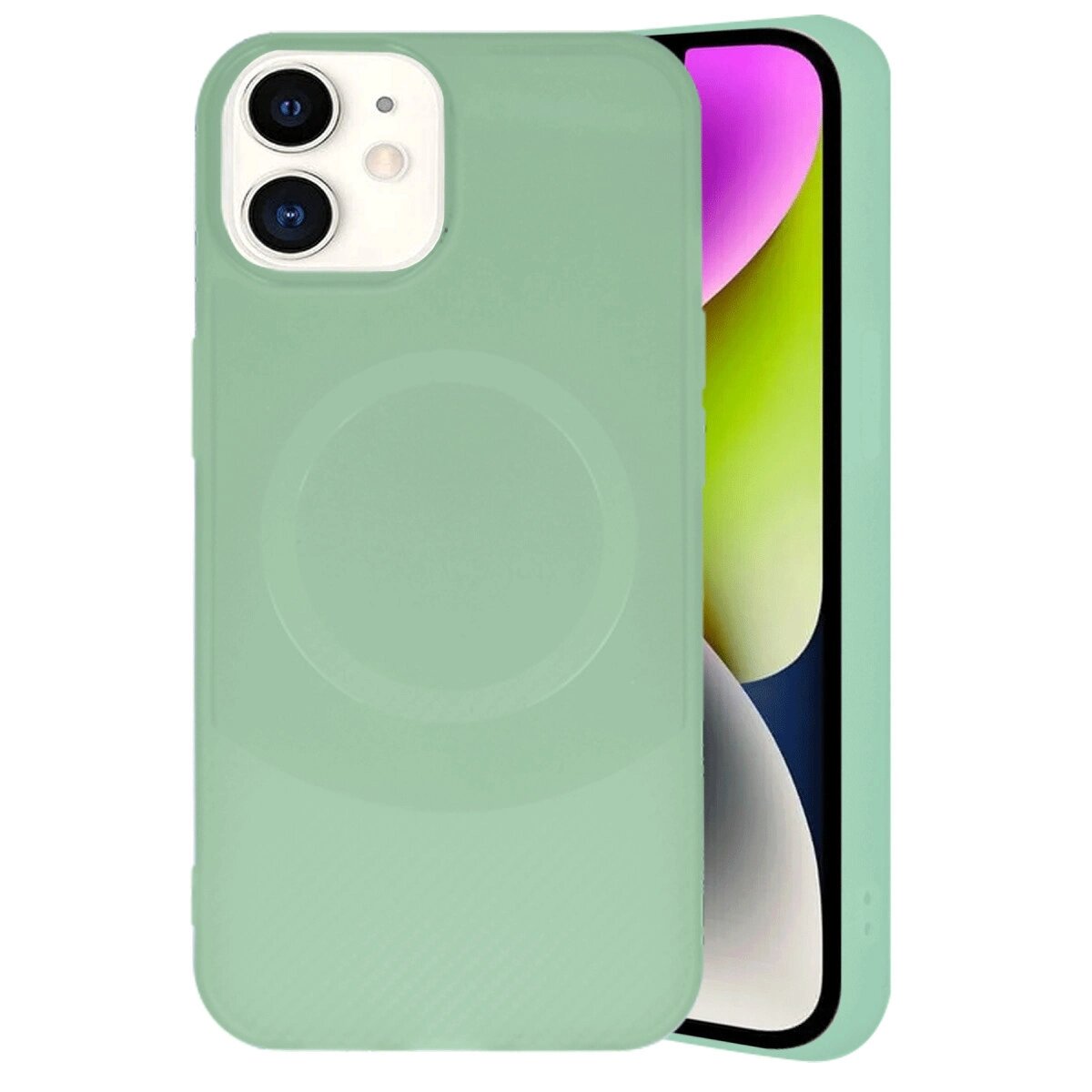 Apple İphone 11 Kılıf Maya Karbon Kapak - Su Yeşili