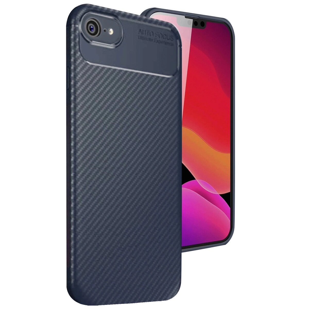 Apple İphone 16e Kılıf Auto Focus Karbon Kapak - Lacivert Apple İphone 16e Kılıf Auto Focus Karbon Kapak - Lacivert