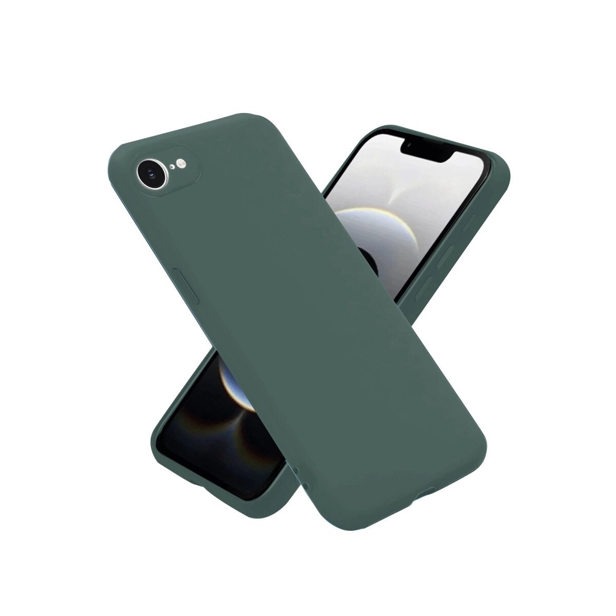 Apple İphone 16e Kılıf Nano İçi Kadife Silikon - Koyu Yeşil Apple İphone 16e Kılıf Nano İçi Kadife Silikon - Koyu Yeşil
