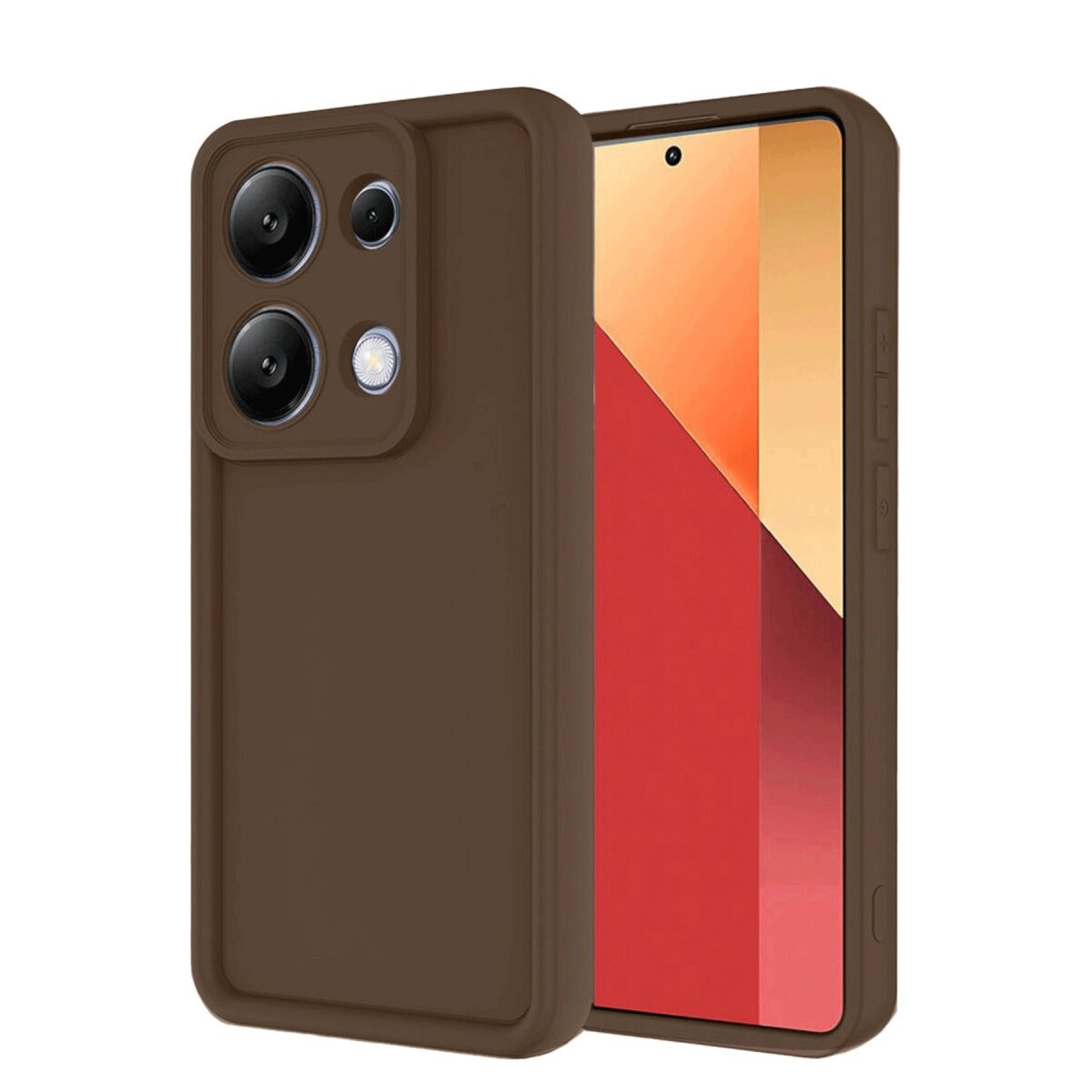 Xiaomi Redmi Note 13 Pro 4g Kılıf Viera Silikon - Kahverengi Xiaomi Redmi Note 13 Pro 4g Kılıf Viera Silikon - Kahverengi