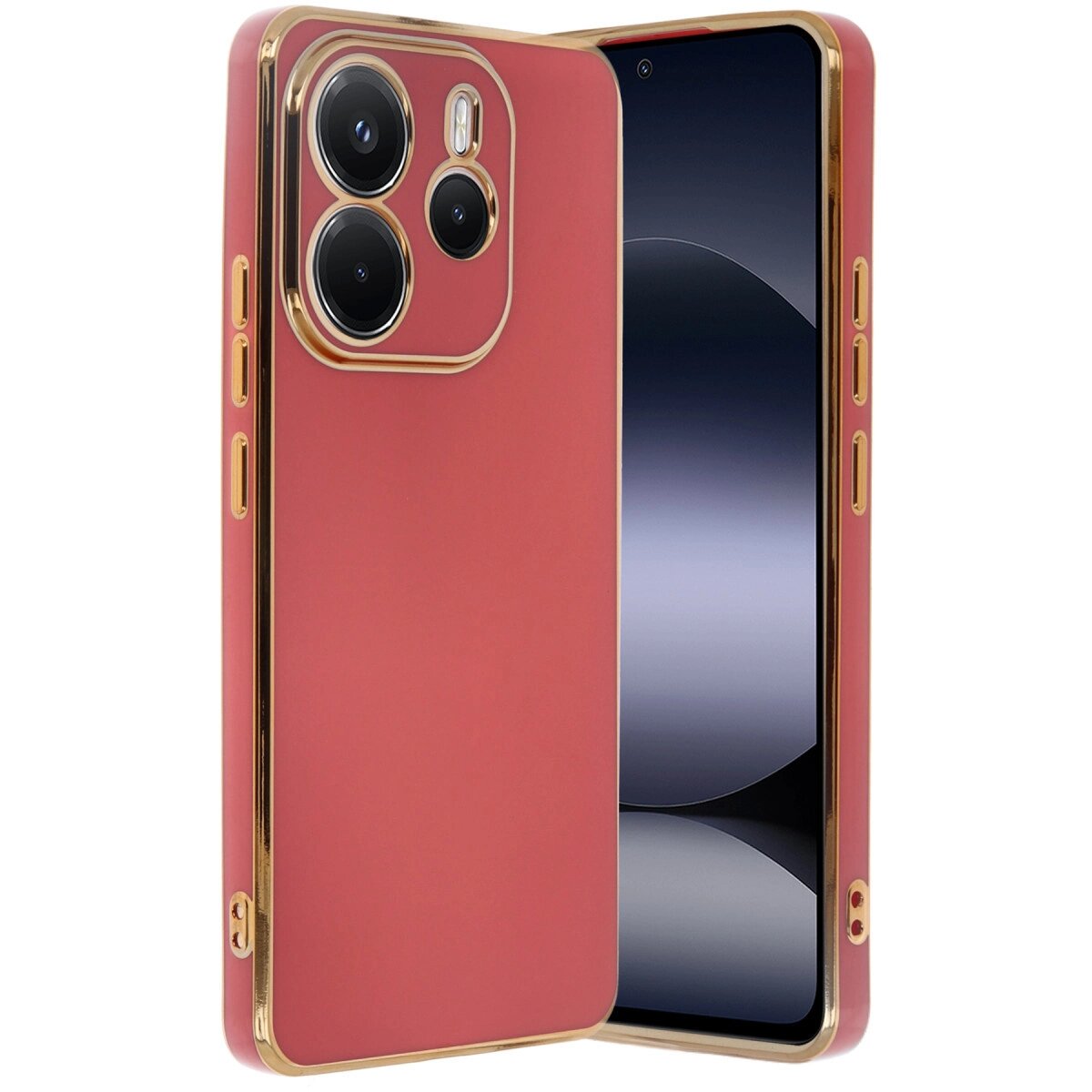 Xiaomi Redmi Note 14 4g Kılıf Volet Silikon - Kırmızı Xiaomi Redmi Note 14 4g Kılıf Volet Silikon - Kırmızı