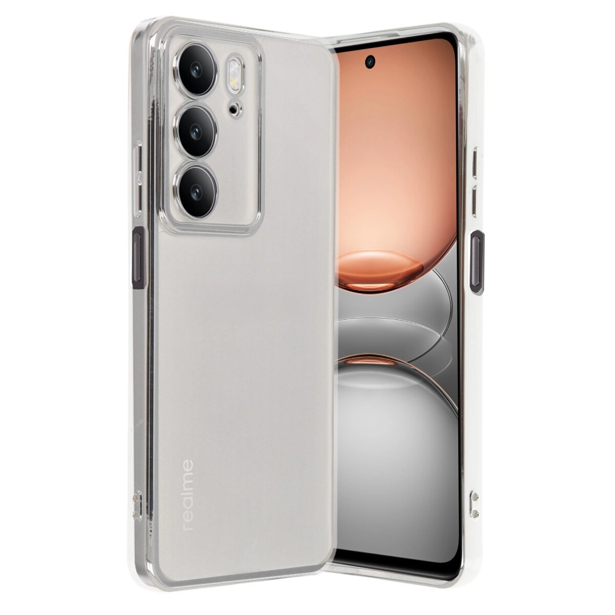 Realme C75 4g Kılıf Razer Lensli Silikon - Gümüş Realme C75 4g Kılıf Razer Lensli Silikon - Gümüş