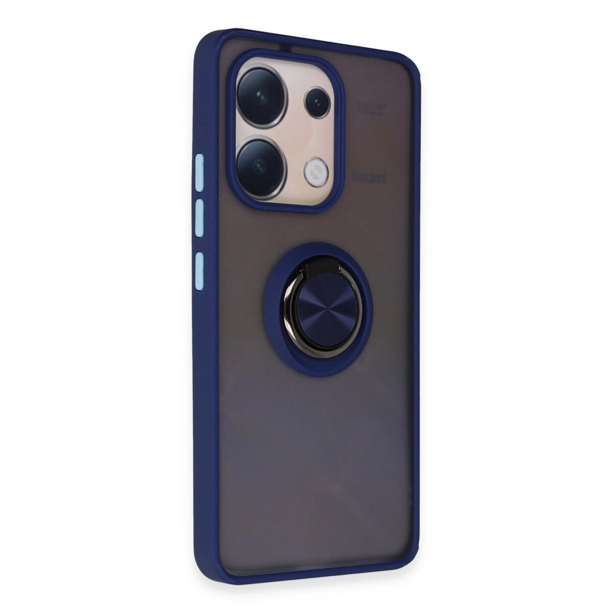 Xiaomi Redmi Note 13 4g Kılıf Montreal Yüzüklü Silikon Kapak - Lacivert Xiaomi Redmi Note 13 4g Kılıf Montreal Yüzüklü Silikon Kapak - Lacivert