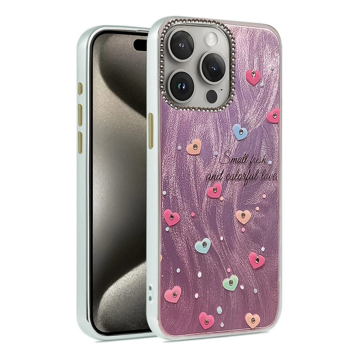 Apple İphone 15 Pro Max Kılıf Blade Aynalı Desenli Kapak - Desen 8
