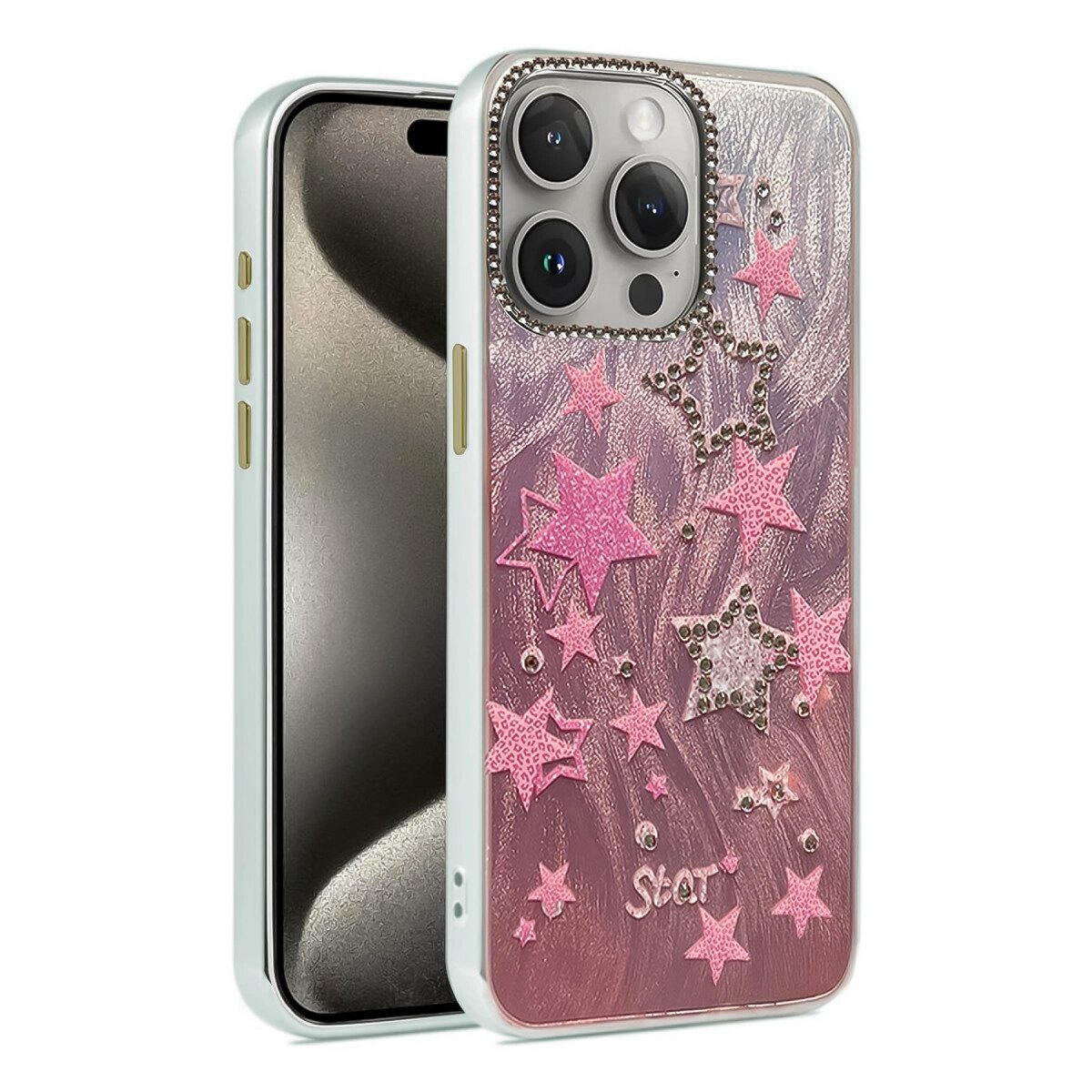 Apple İphone 15 Pro Kılıf Blade Aynalı Desenli Kapak - Desen 7 Apple İphone 15 Pro Kılıf Blade Aynalı Desenli Kapak - Desen 7