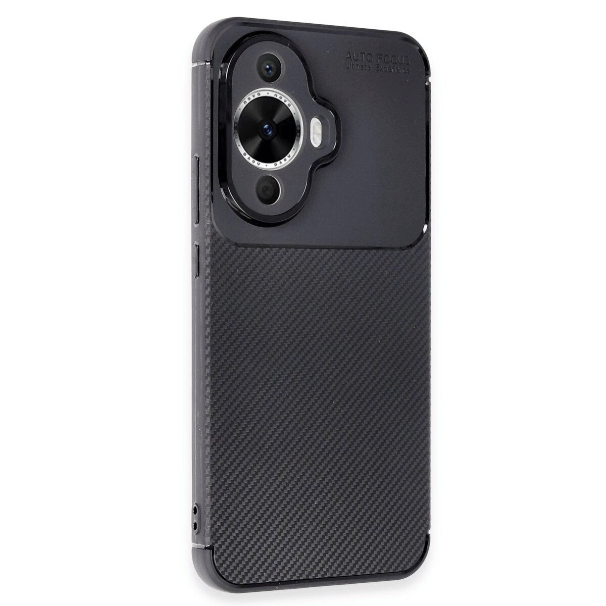Huawei Nova 12s Kılıf Auto Focus Karbon Kapak - Siyah Huawei Nova 12s Kılıf Auto Focus Karbon Kapak - Siyah