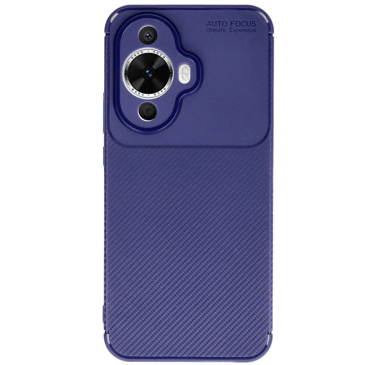 Huawei Nova 12s Kılıf Auto Focus Karbon Kapak - Lacivert Huawei Nova 12s Kılıf Auto Focus Karbon Kapak - Lacivert