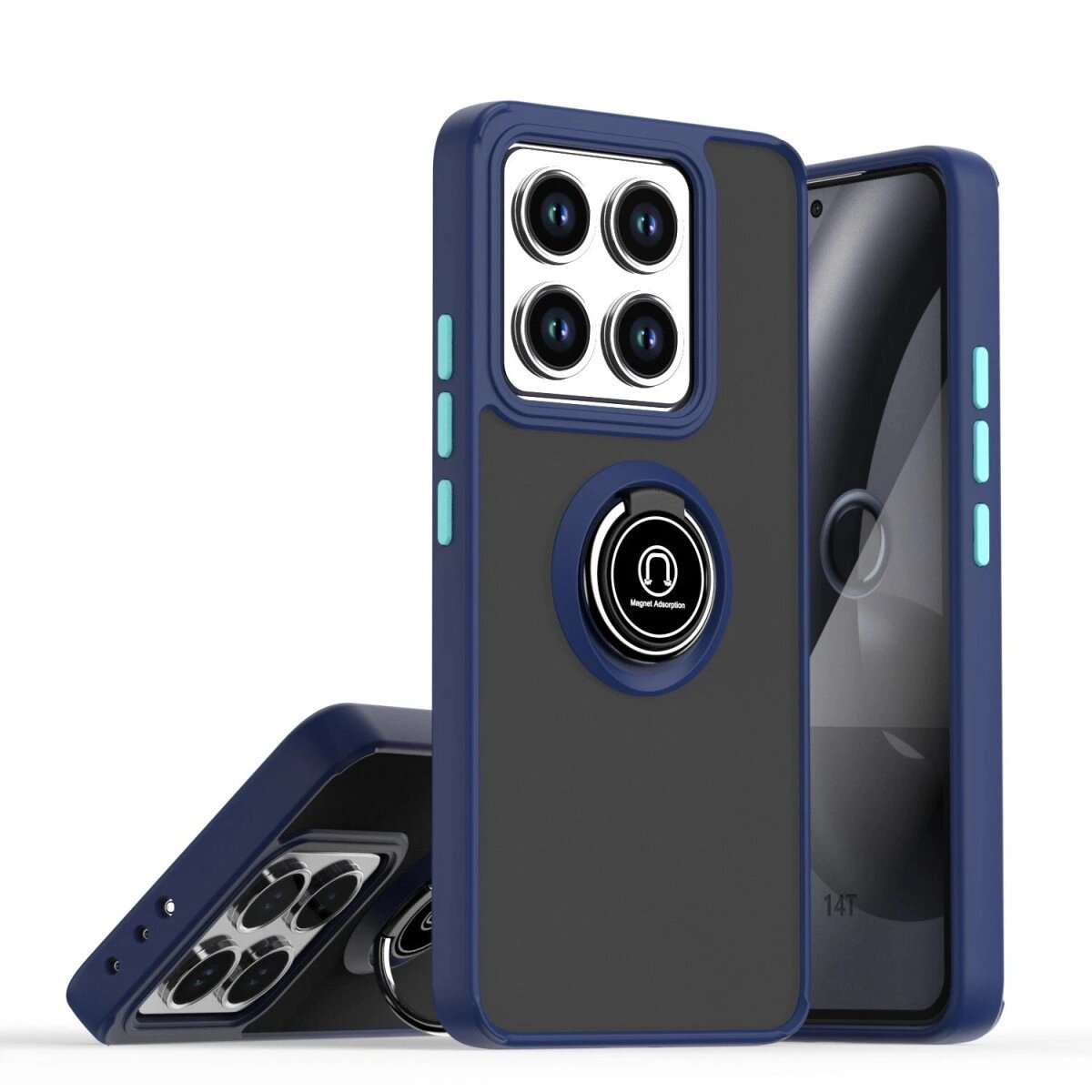 Xiaomi Mi 15 Kılıf Montreal Yüzüklü Silikon Kapak - Lacivert Xiaomi Mi 15 Kılıf Montreal Yüzüklü Silikon Kapak - Lacivert