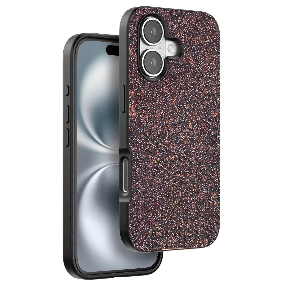 Onegif Apple İphone 16 Plus Bright Simli Kapak - Derin Mor Onegif Apple İphone 16 Plus Bright Simli Kapak - Derin Mor