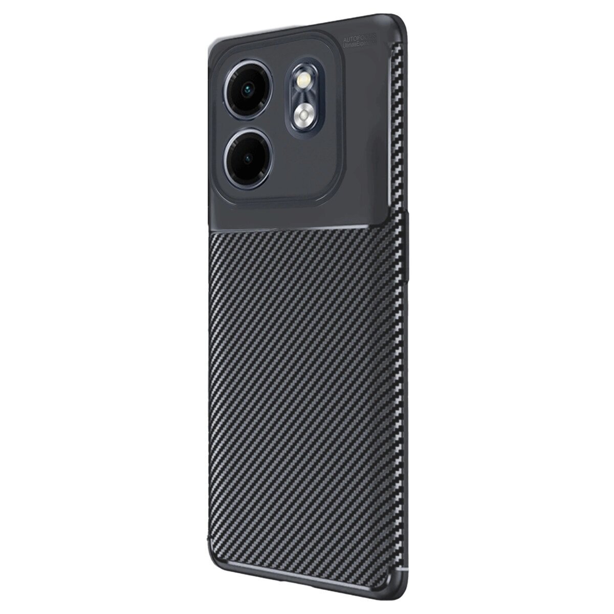 İnfinix Smart 9 Kılıf Auto Focus Karbon Kapak - Siyah