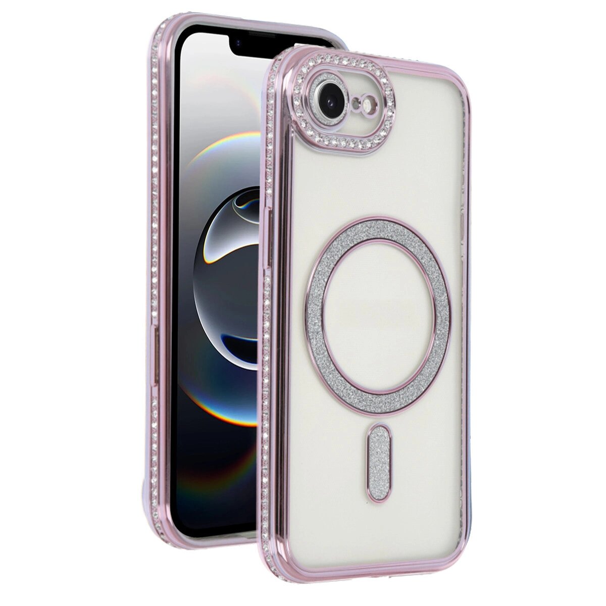 Apple İphone 16e Joke Simli Magneticsafe Kılıf - Pembe