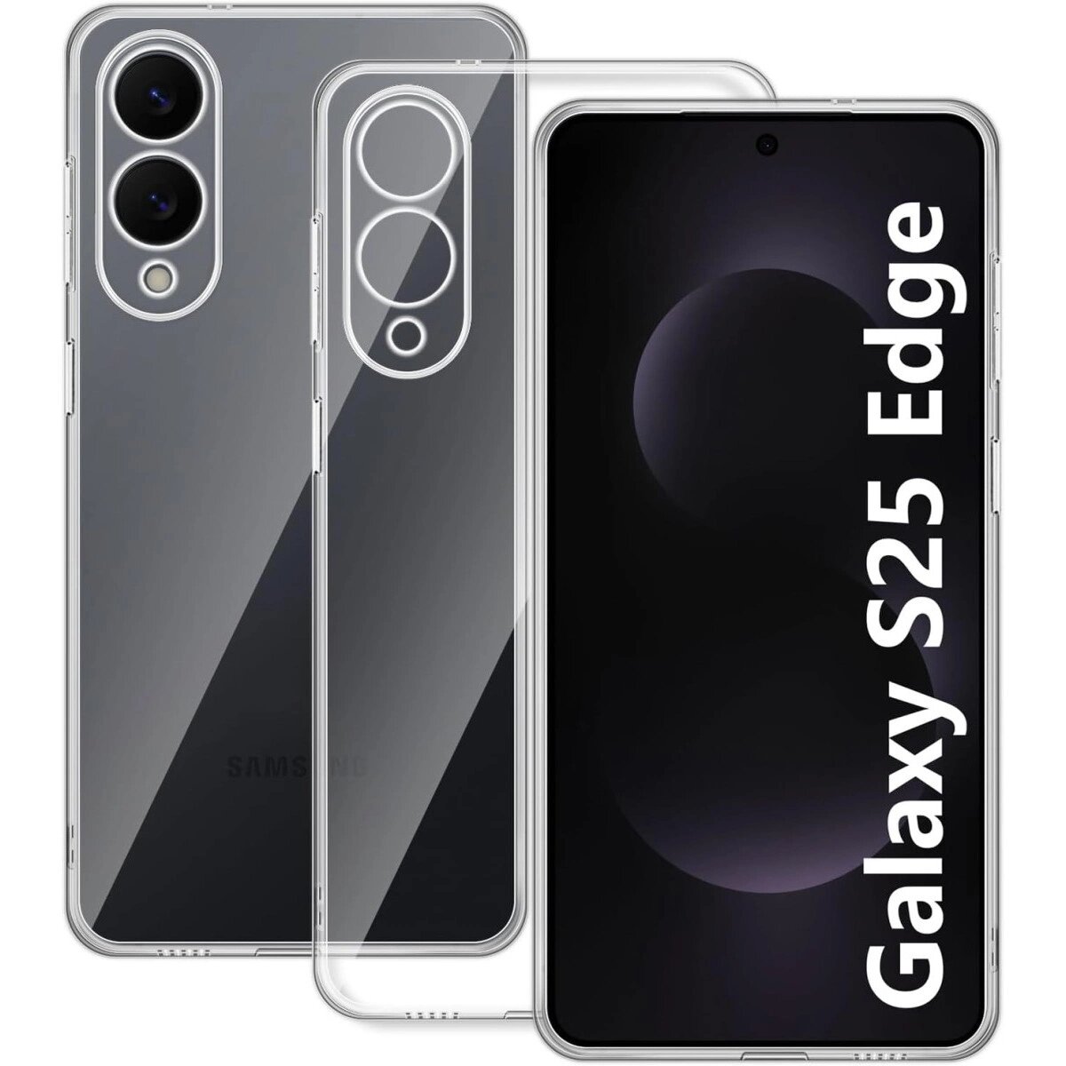 Samsung Galaxy S25 Edge Kılıf Lüx Şeffaf Silikon Samsung Galaxy S25 Edge Kılıf Lüx Şeffaf Silikon
