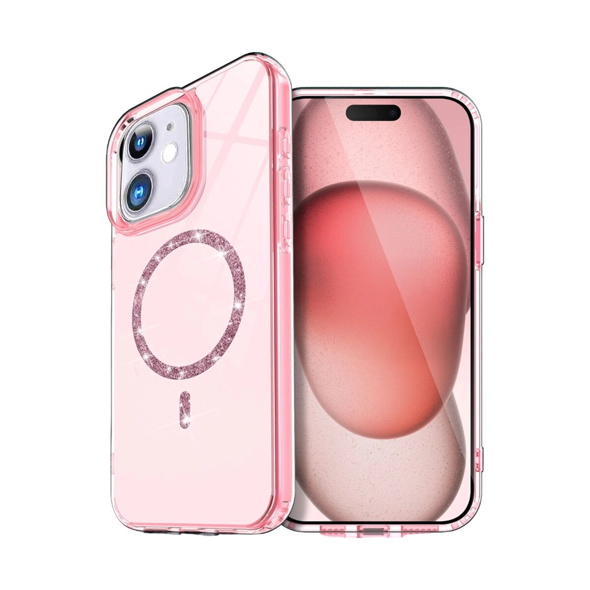 Apple İphone 11 Live Diamond Magsafe Kapak - Pembe Apple İphone 11 Live Diamond Magsafe Kapak - Pembe