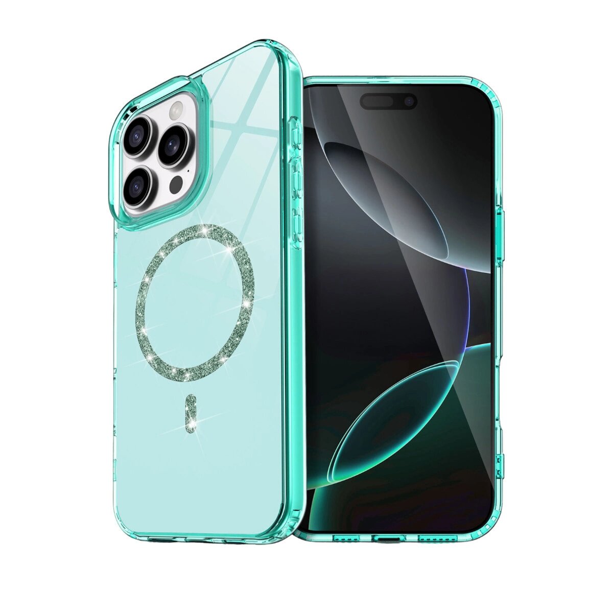 Apple İphone 16 Pro Max Live Diamond Magsafe Kapak - Yeşil Apple İphone 16 Pro Max Live Diamond Magsafe Kapak - Yeşil