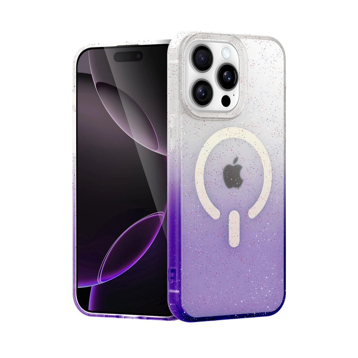 Apple İphone 14 Pro Max Pummel Shiny Magsafe Kapak - Mor Apple İphone 14 Pro Max Pummel Shiny Magsafe Kapak - Mor