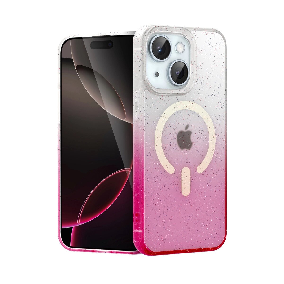 Apple İphone 15 Plus Pummel Shiny Magsafe Kapak - Pembe Apple İphone 15 Plus Pummel Shiny Magsafe Kapak - Pembe