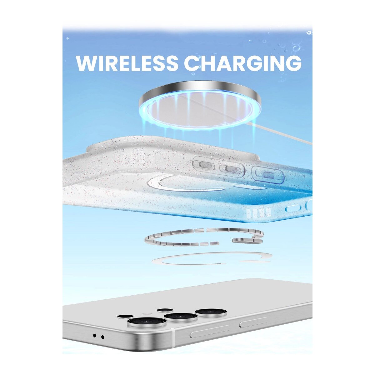 Samsung Galaxy S25 Pummel Shiny Magsafe Kapak - Gold