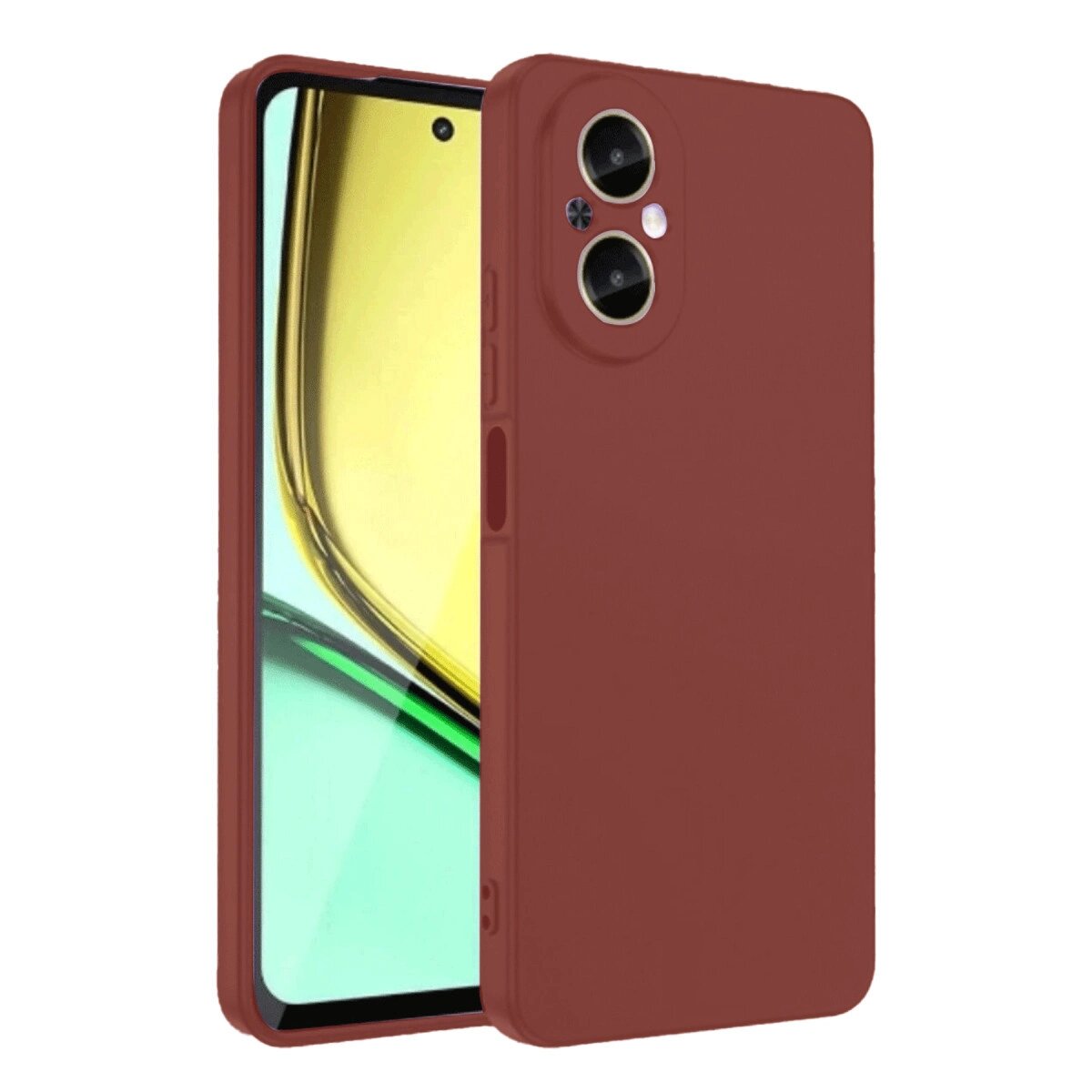 Realme 12 Lite Kılıf First Silikon - Bordo Realme 12 Lite Kılıf First Silikon - Bordo