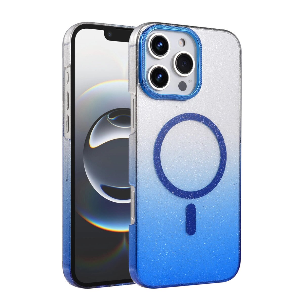 Apple İphone 16 Pro Max Glossy Magsafe Kapak - Mavi Apple İphone 16 Pro Max Glossy Magsafe Kapak - Mavi