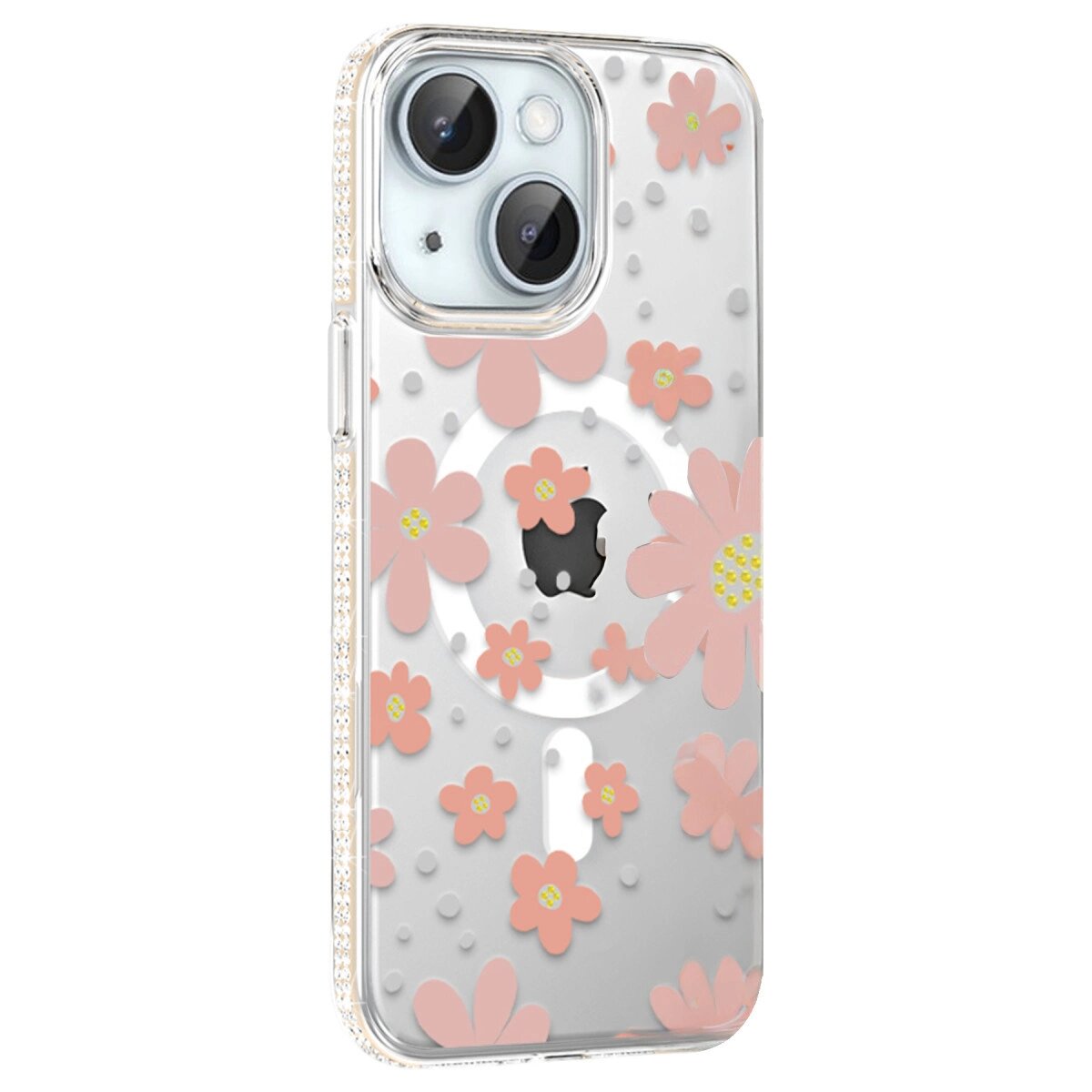 Joko Apple İphone 14 Floral Magsafe Kapak - Pembe Joko Apple İphone 14 Floral Magsafe Kapak - Pembe
