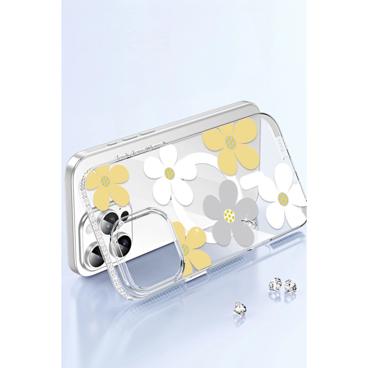 Joko Apple İphone 15 Floral Magsafe Kapak - Turuncu Joko Apple İphone 15 Floral Magsafe Kapak - Turuncu