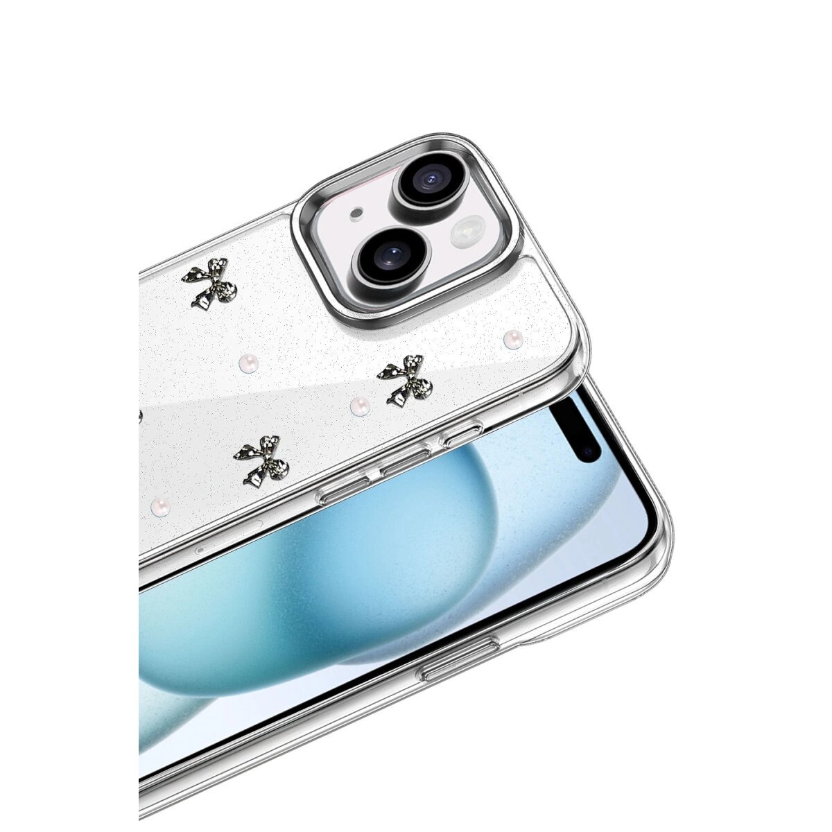 Apple İphone 15 Fiyonk Desenli Kapak - Desen 8 Apple İphone 15 Fiyonk Desenli Kapak - Desen 8
