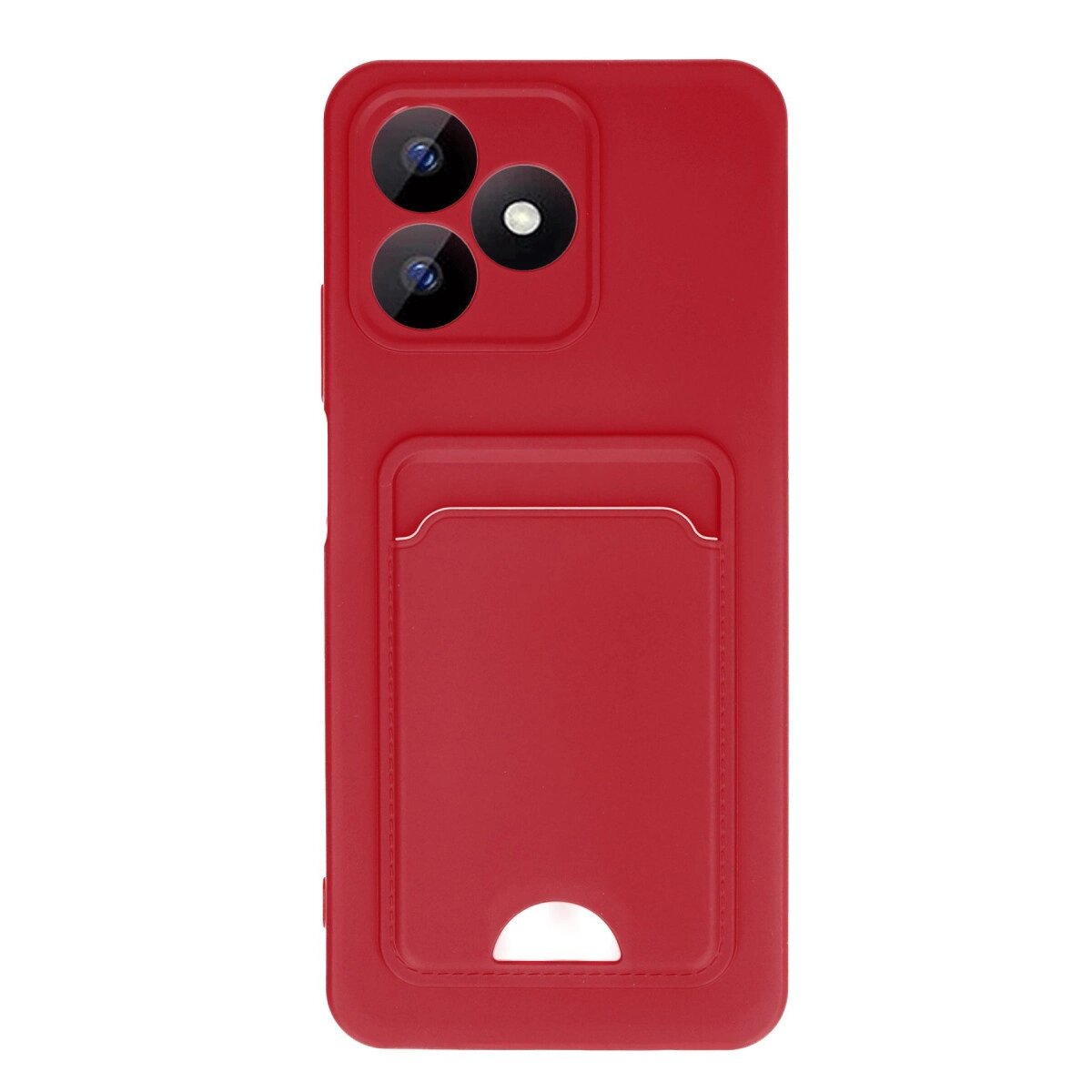 Realme Note 50 4g Kılıf Kelvin Kartvizitli Silikon - Kırmızı Realme Note 50 4g Kılıf Kelvin Kartvizitli Silikon - Kırmızı