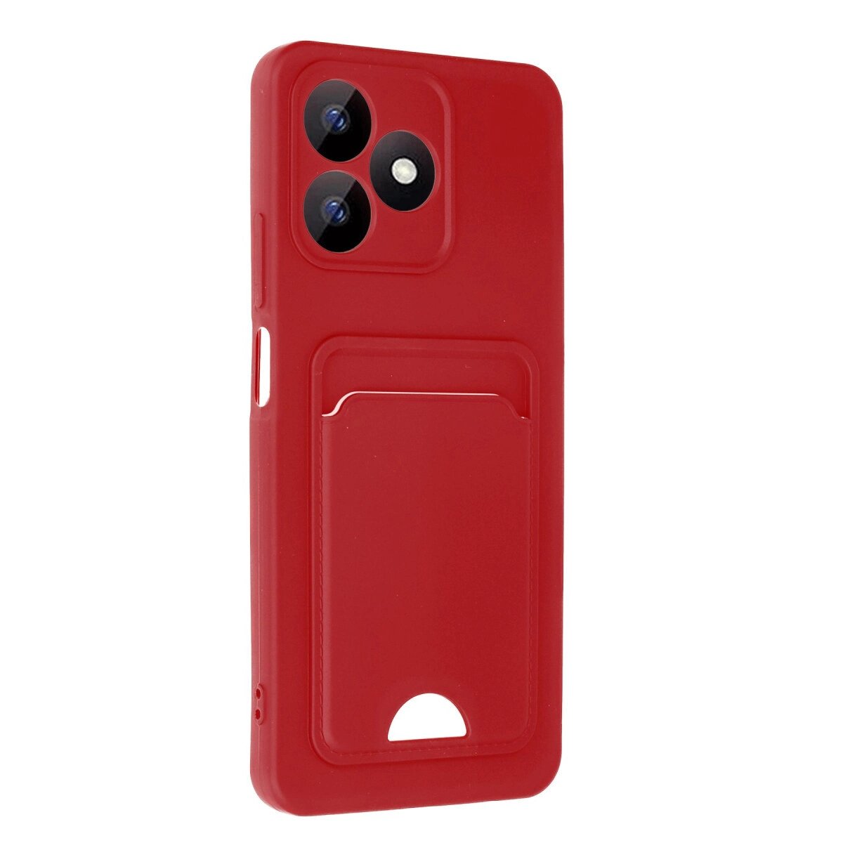 Realme Note 50 4g Kılıf Kelvin Kartvizitli Silikon - Kırmızı Realme Note 50 4g Kılıf Kelvin Kartvizitli Silikon - Kırmızı