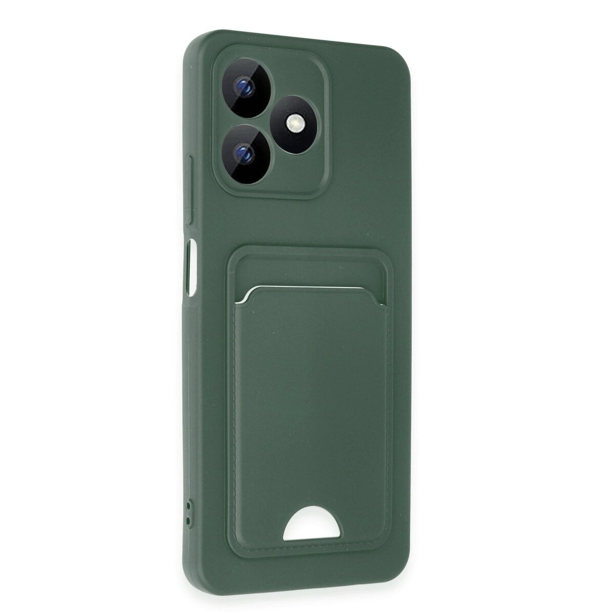 Realme Note 50 4g Kılıf Kelvin Kartvizitli Silikon - Koyu Yeşil Realme Note 50 4g Kılıf Kelvin Kartvizitli Silikon - Koyu Yeşil