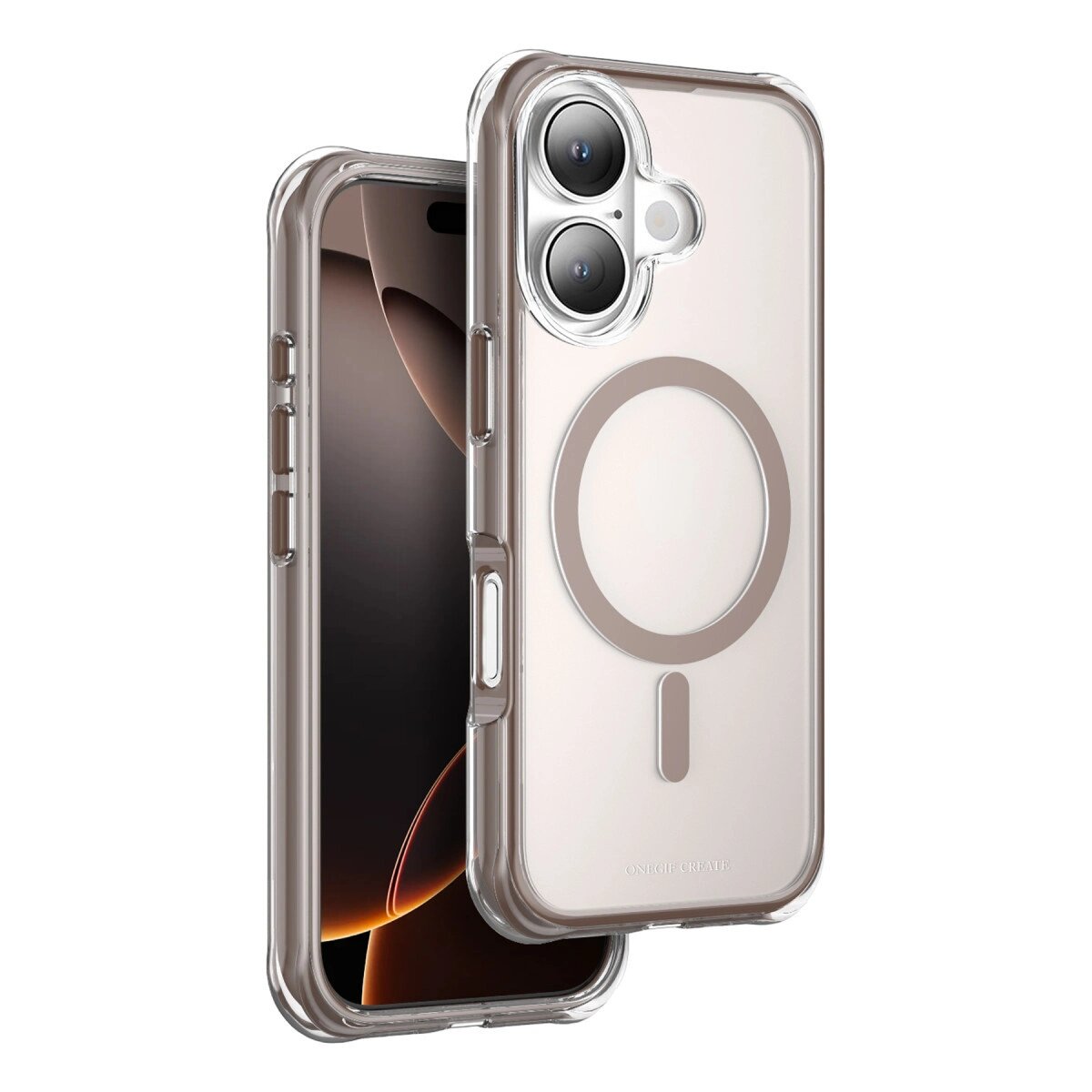 Onegif Apple İphone 16 Hulk Magsafe Kapak - Çöl Titanyum Onegif Apple İphone 16 Hulk Magsafe Kapak - Çöl Titanyum