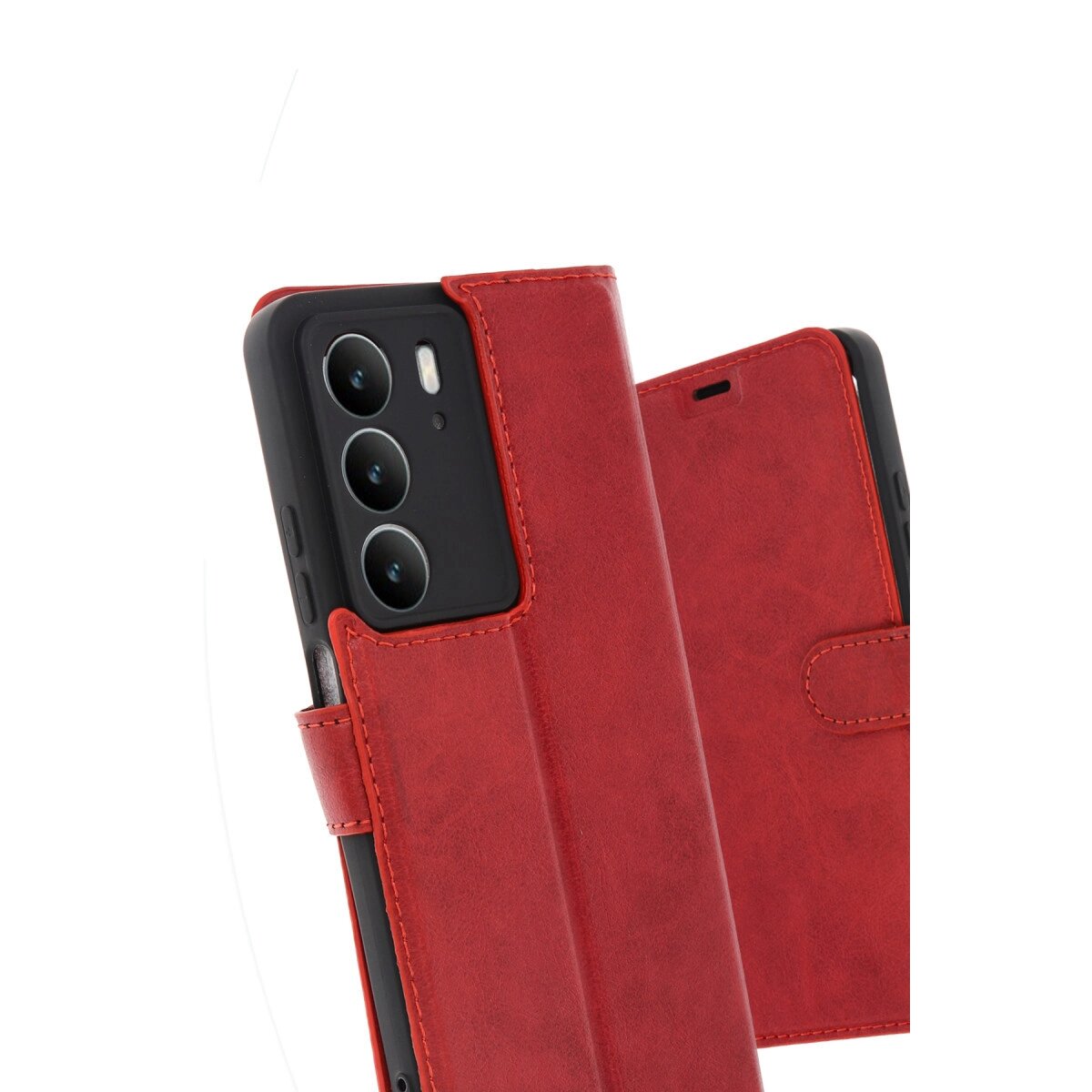 Realme C75 4g Trend S Plus Kapaklı Kılıf - Kırmızı Realme C75 4g Trend S Plus Kapaklı Kılıf - Kırmızı