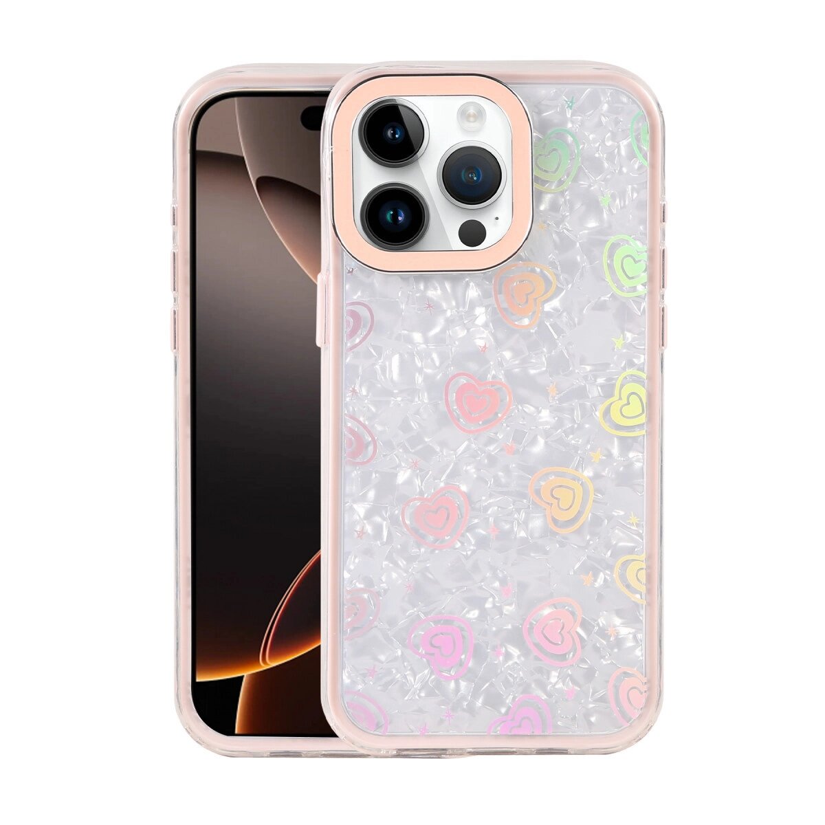 Apple İphone 14 Pro Max Lumi Desenli Kapak - Pembe Apple İphone 14 Pro Max Lumi Desenli Kapak - Pembe